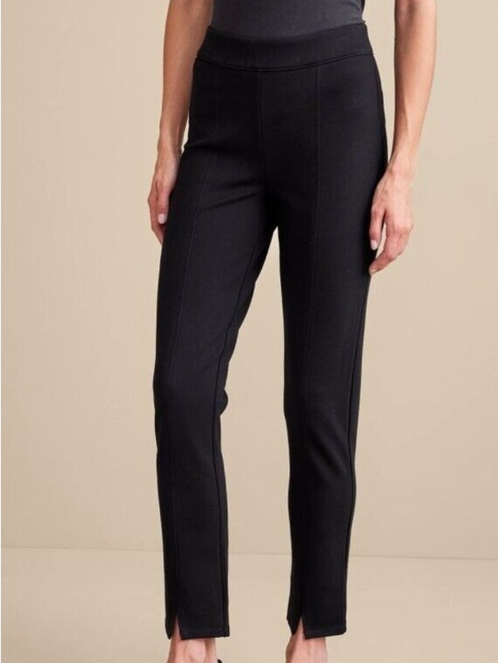 Soft Surroundings Women 2X Black Soft Essential Ponte Slim Ankle Pants NWT